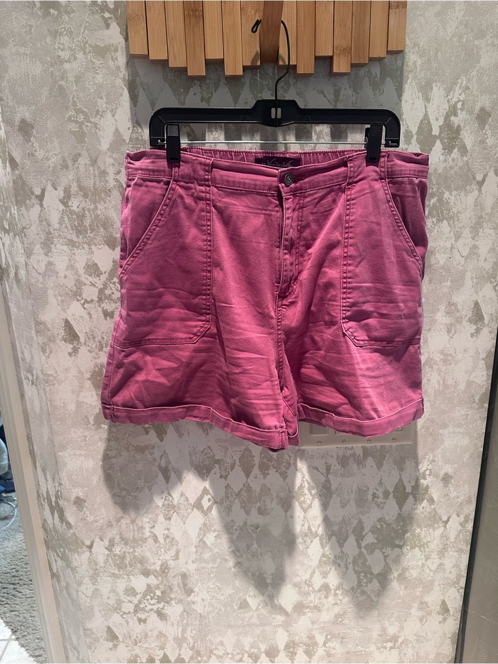 Gloria Vanderbilt Rose Pink Cotton Utility Shorts